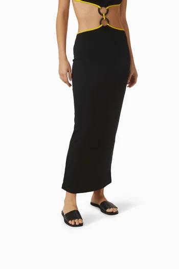 Crystal-embellished Slides in Leather