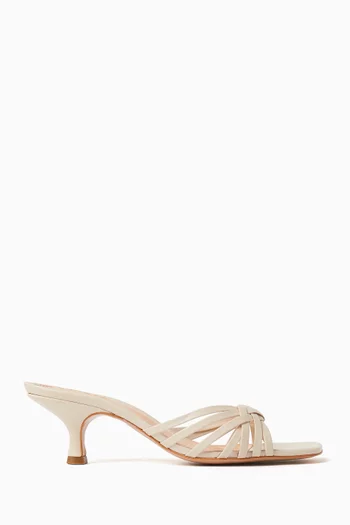 Tara 50 Mule Sandals in Leather