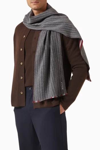 وشاح بخطوط صوف مارينو