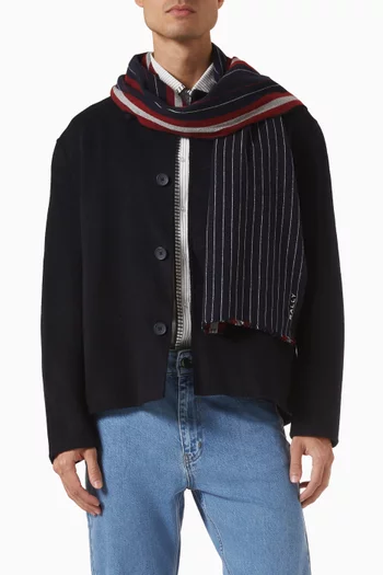 وشاح بخطوط صوف مارينو