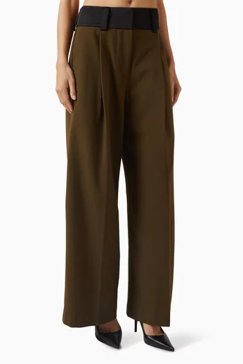 بنطال ستون قماش بدل