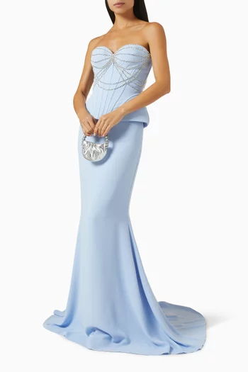 طقم بلوزة وتنورة كابيلا كريب