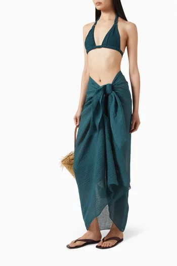 St. Tropez Sarong in Crinkle-linen