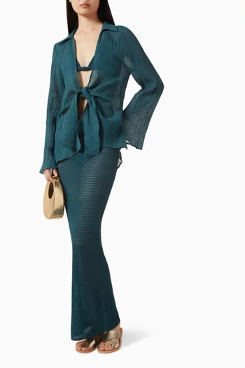 Grenada Tunic Top in Crinkle Linen