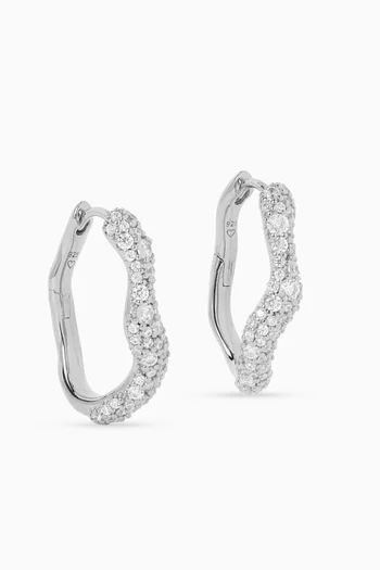 أقراط مولتن سنو صغيرة فضة إسترلينية