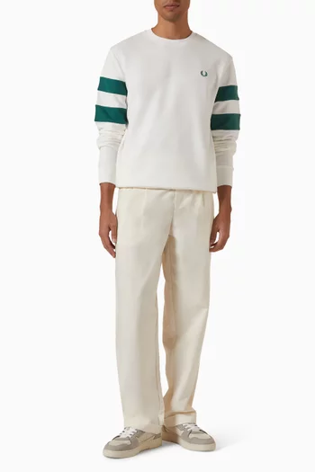 Peached Tipped Sleeve Sweatshirt in Cotton