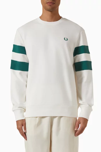 Peached Tipped Sleeve Sweatshirt in Cotton