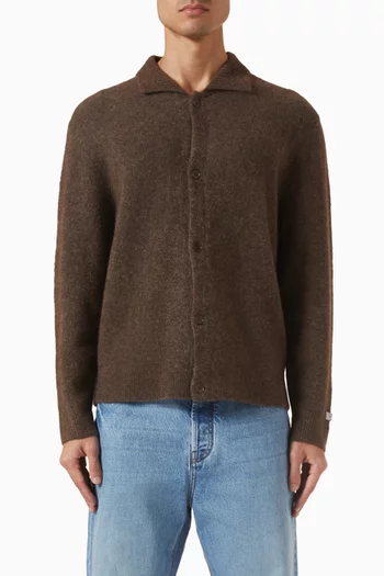 Archive Collared Cardigan in Wool-blend