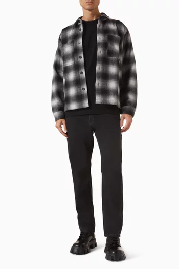 Check Overshirt in Wool-blend