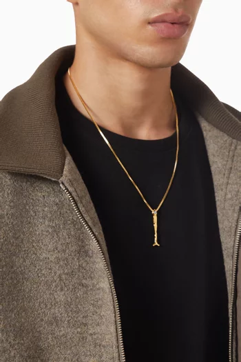 قلادة فينج شوي فيش فضة إسترلينية مطلية بالروديوم