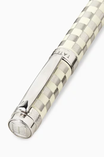 قلم حبر جاف معدن مطلي بالروديوم