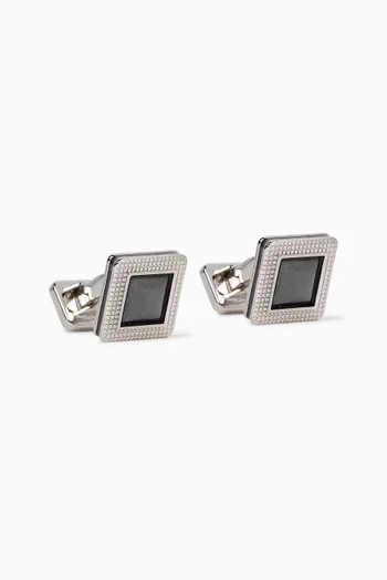 Duo Cab Cufflinks in Palladium-Plated Metal