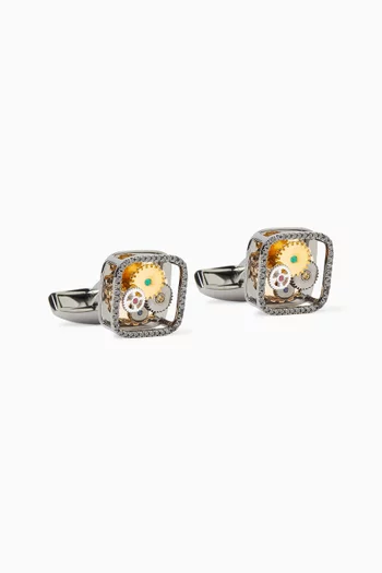 Diamond Gear Cufflinks