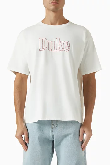 تي شيرت فينتج مطرز بغرزة السلسلة قطن