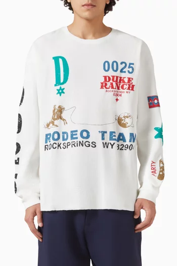 Rodeo Team Vintage Waffle T-shirt in Cotton