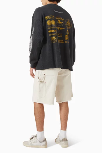 DR3 Sponsors Vintage Waffle T-shirt in Cotton