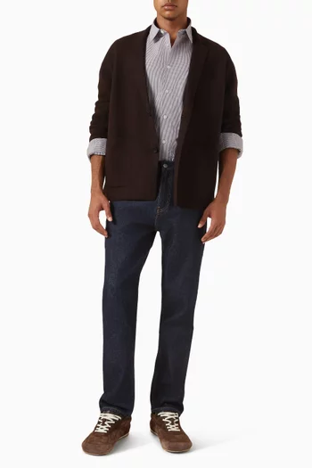 Relaxed Checked Shirt in Cotton Poplin