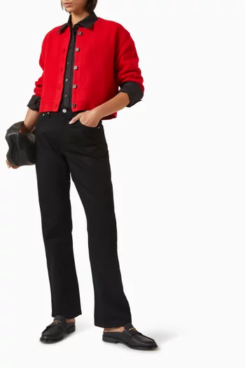 بنطال جينز ربريس دينم بقصة ساق مستقيمة