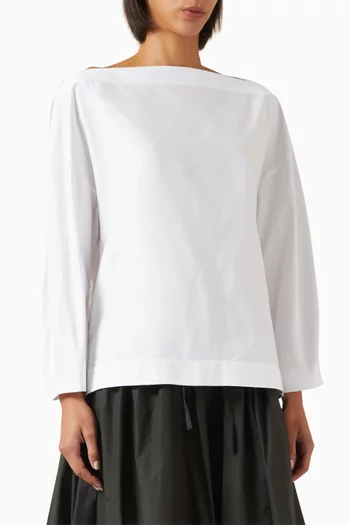 Boat-neck Top in Cotton