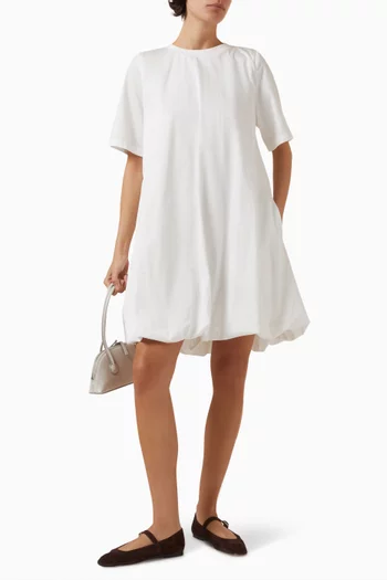 Bubble-hem Dress in Cotton