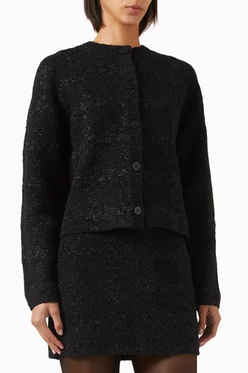 Sparkly Cardigan in Boucle-knit