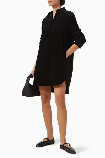 Mini Shirt Dress in Corduroy