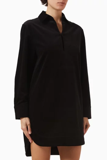 Mini Shirt Dress in Corduroy