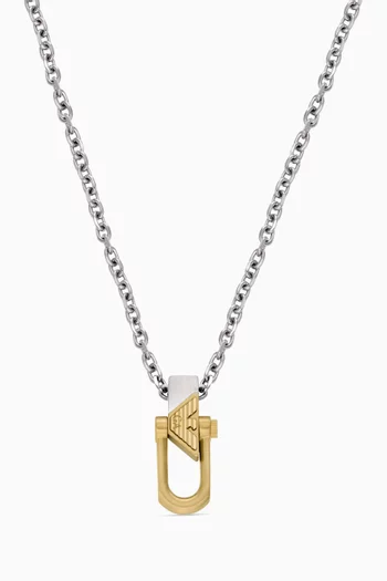 قلادة بدلاية شعار الماركة ستانلس ستيل