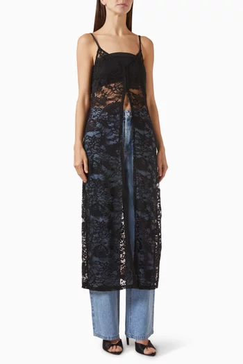 بلوزة كاميسول ليسد ان لاف طويلة