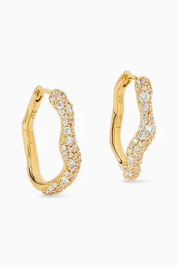 أقراط مولتن سنو دائرية صغيرة