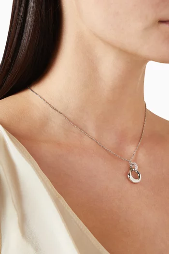 قلادة مولتن سنو بتصميم ملفوف فضة إسترلينية