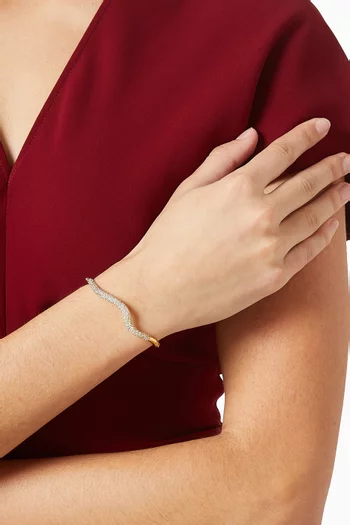 سوار مولتن سنو بمفصلة مرصع بالكريستال