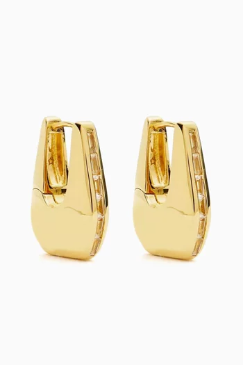Lucy Williams Arco Pavé Small Hoop Earrings