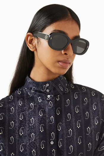 Oval Sunglasses in Acetate