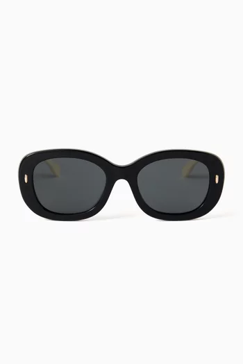 Oval Sunglasses in Acetate