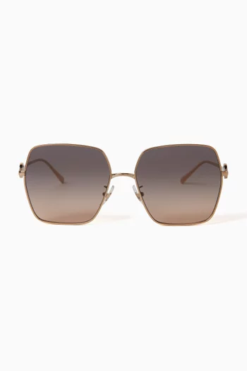 Miller Square Sunglasses in Metal