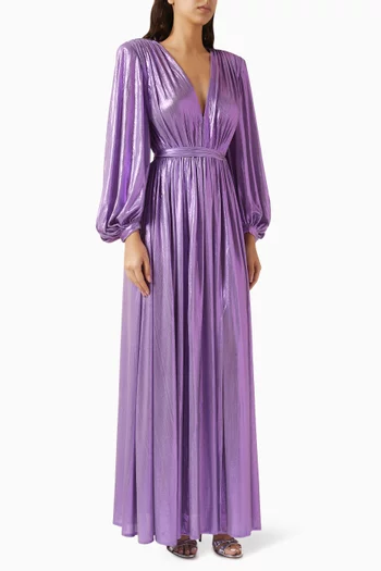 Zoe Gown in Stretch Lamé