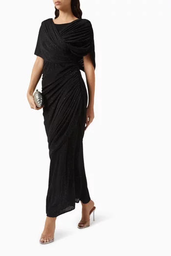 فستان طويل بدرابيه