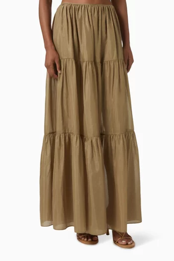 June Maxi Skirt in Cotton-silk