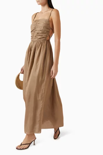 Claire Maxi Dress in Cotton-silk