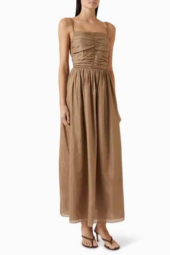 Claire Maxi Dress in Cotton-silk