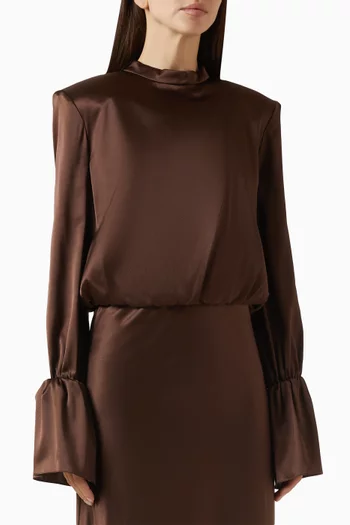 Eleanor Cropped Top in Satin