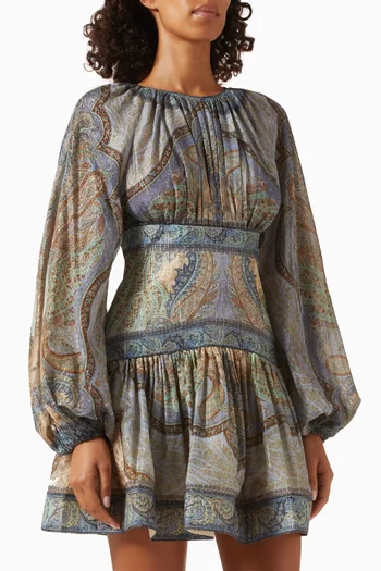 فستان واندرلست قصير مزيج قطن