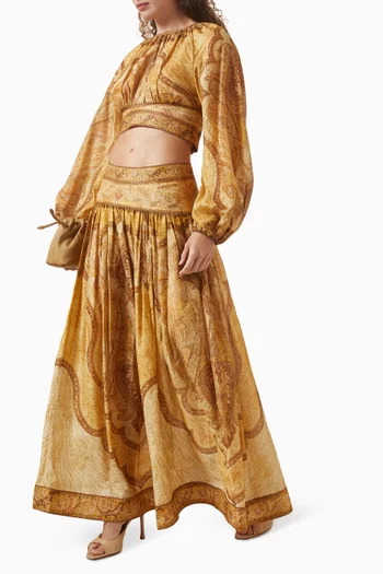 Wanderlust Maxi Skirt in Cotton Blend