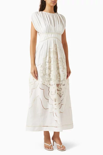 Daylight Waisted Dress in Linen