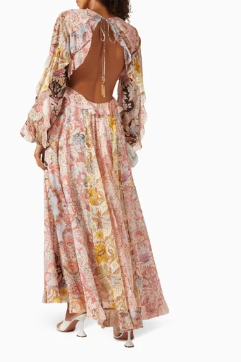 فستان داي لايت بأكمام واسعة قطن