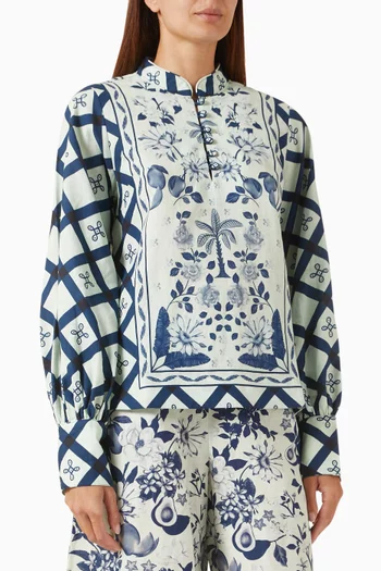 تونيك مزين بنقشة