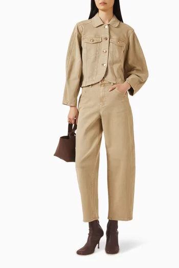 Yaslua Barrel-leg Jeans in Denim