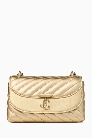 Small Curve Crossbody Bag in Metallic Nappa