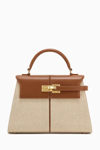 Large Elise Top-handle Bag in Canvas
